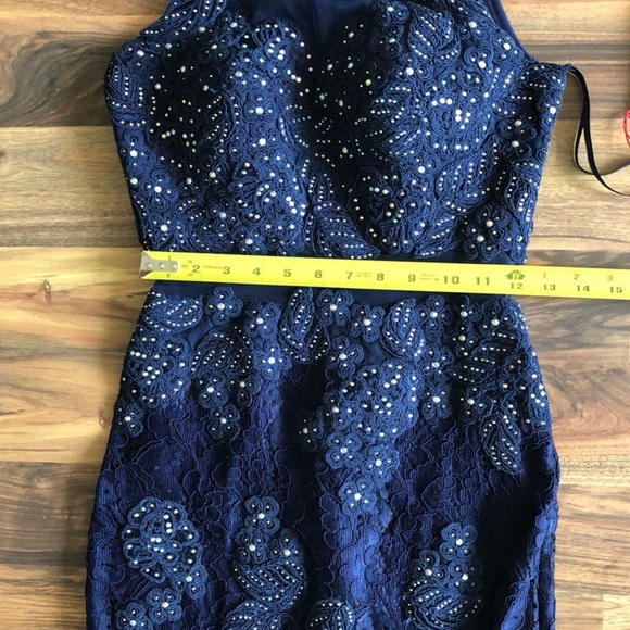 May Queen Blue Halter Maxi Gown - Picture 9 of 13